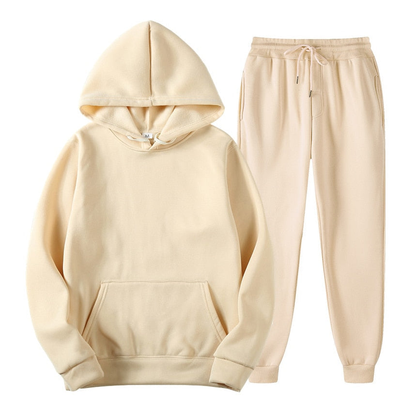 Ensemble jogging femme à capuche, poche kangourou et taille élastique 13
