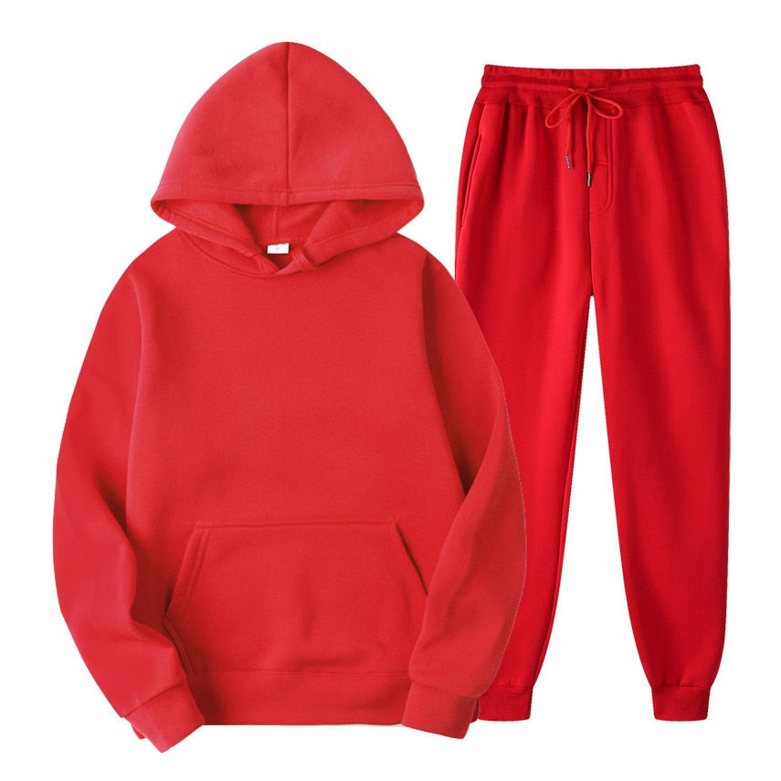 Ensemble jogging femme à capuche, poche kangourou et taille élastique 2