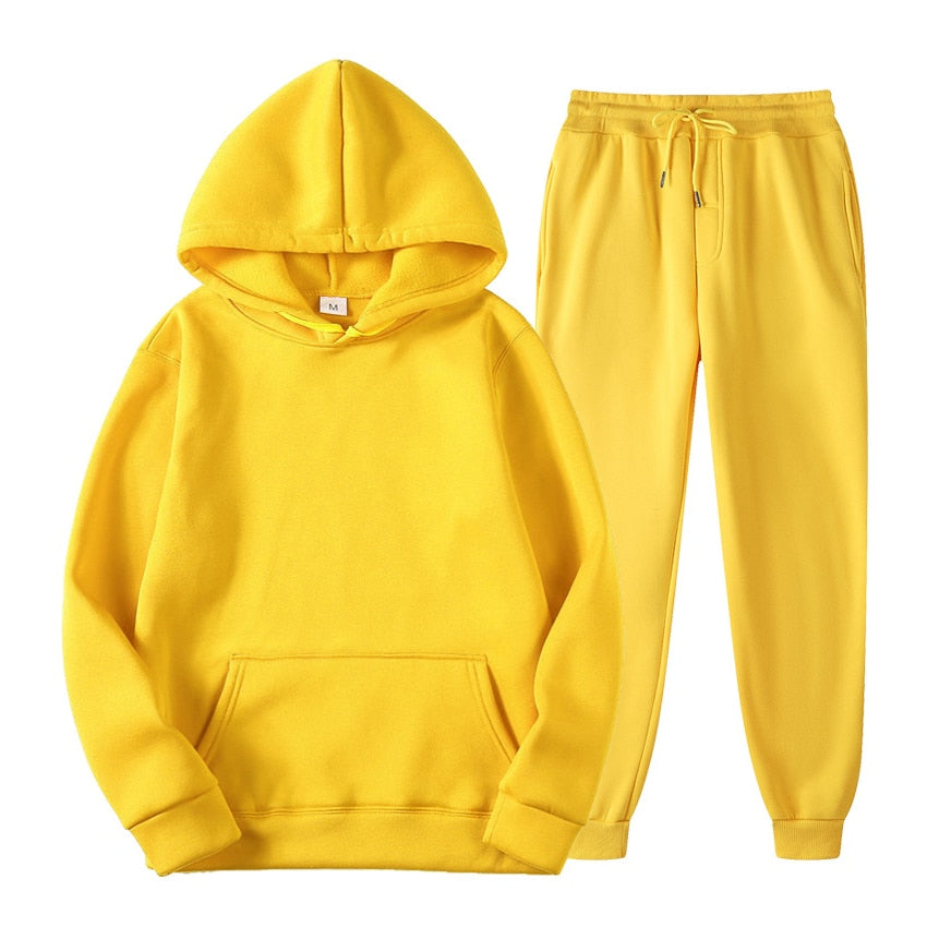 Ensemble jogging femme à capuche, poche kangourou et taille élastique 9