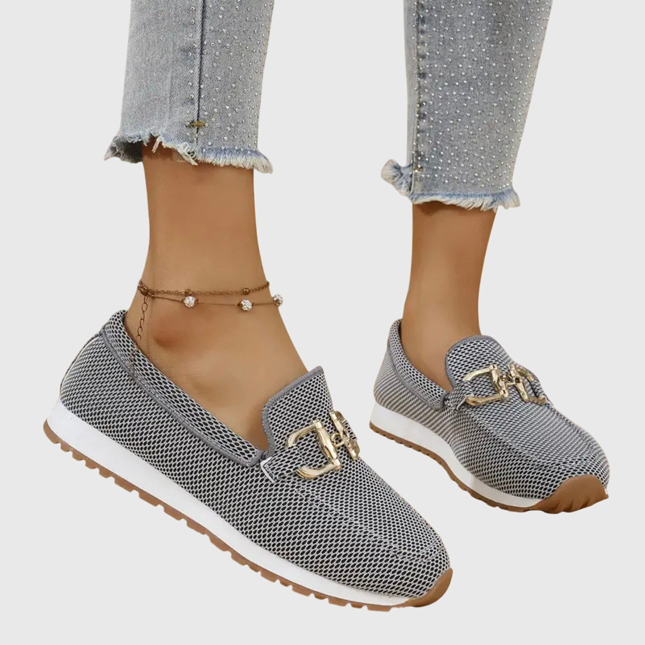 Mocassins femme en maille à semelle amortissante 5