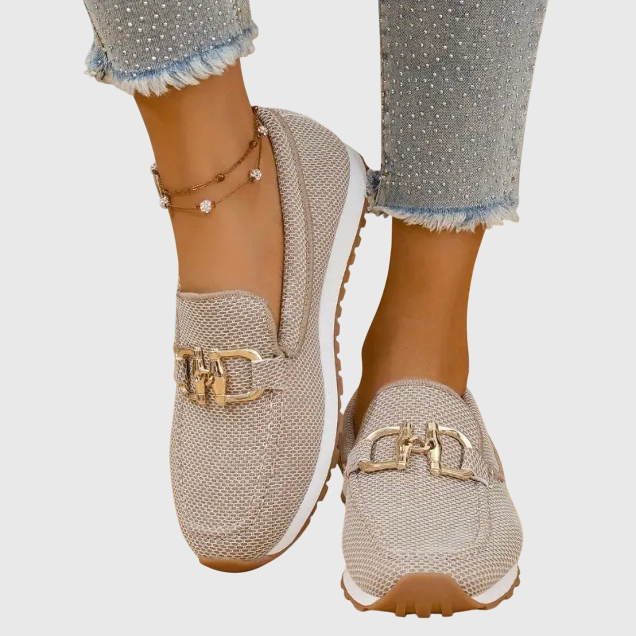 Mocassins femme en maille à semelle amortissante 2