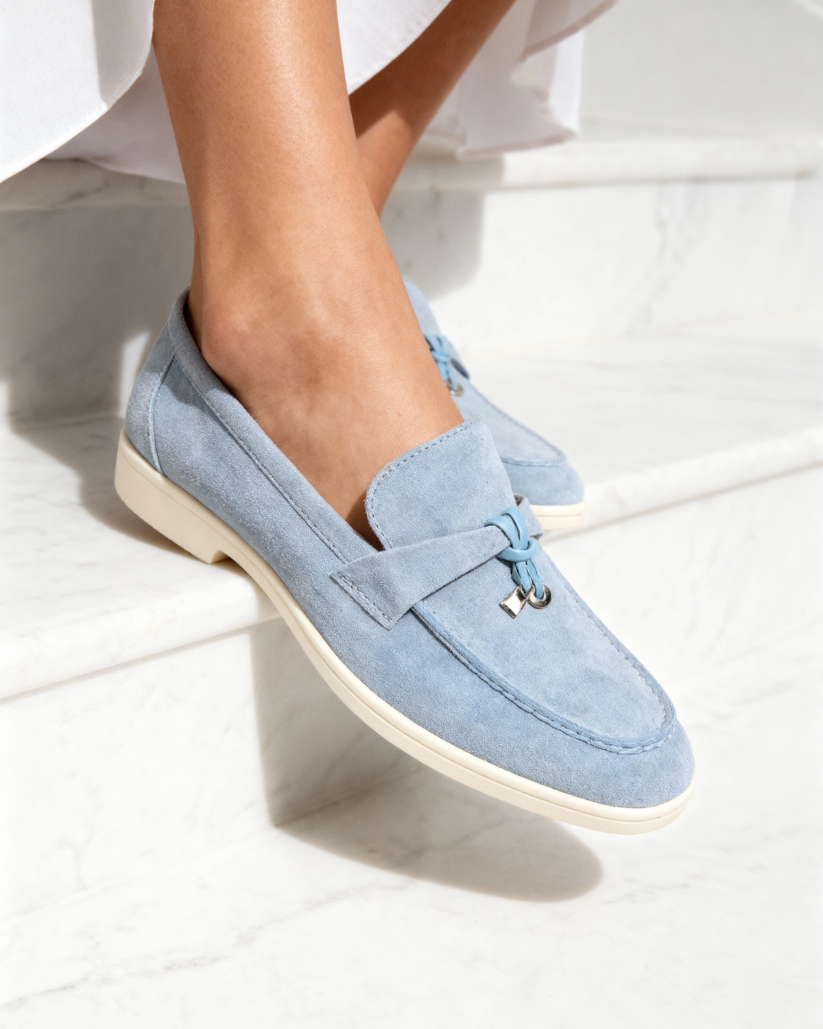 Mocassins femme en daim à enfiler 5
