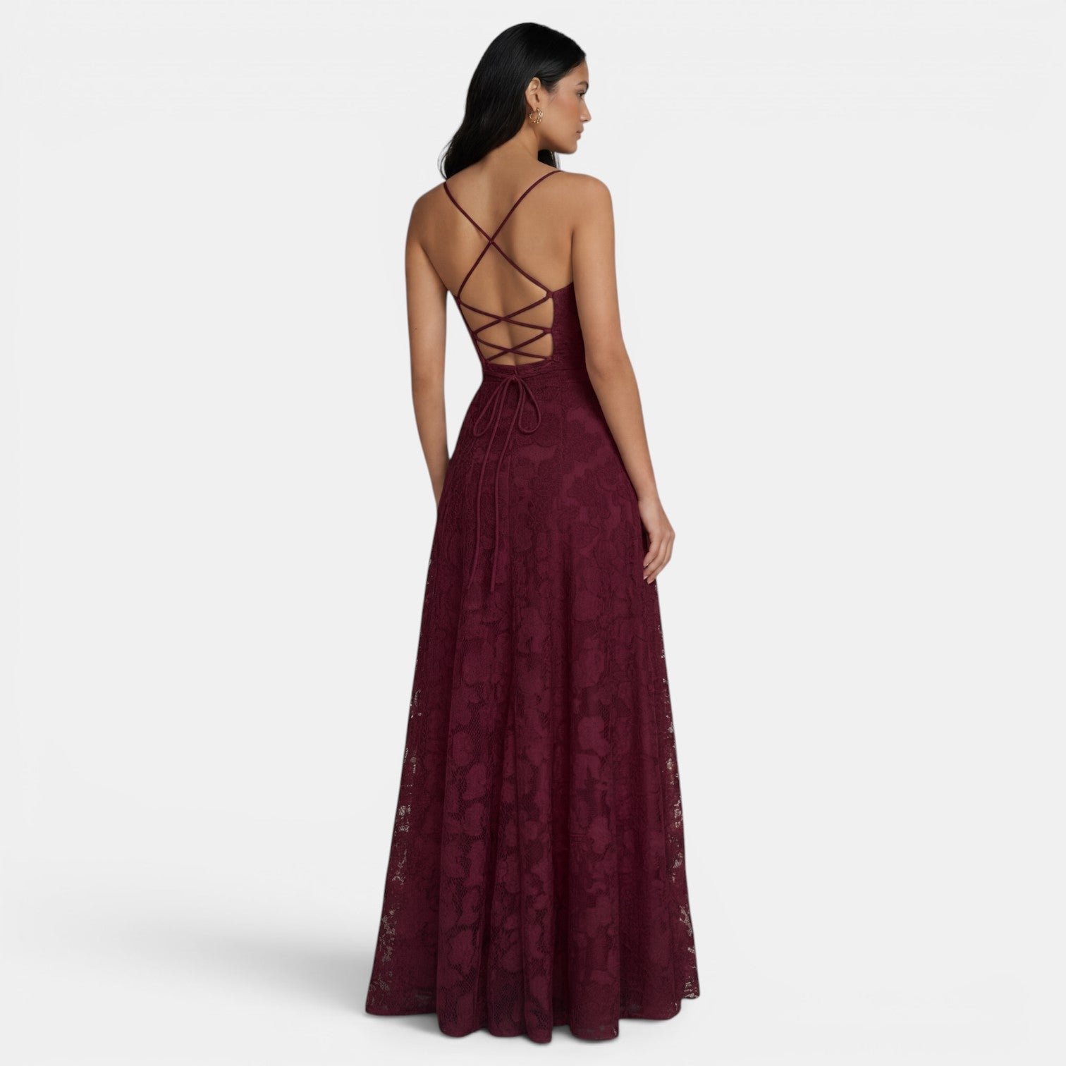 Robe moulante dos nu à nœuds sans manches élégante
