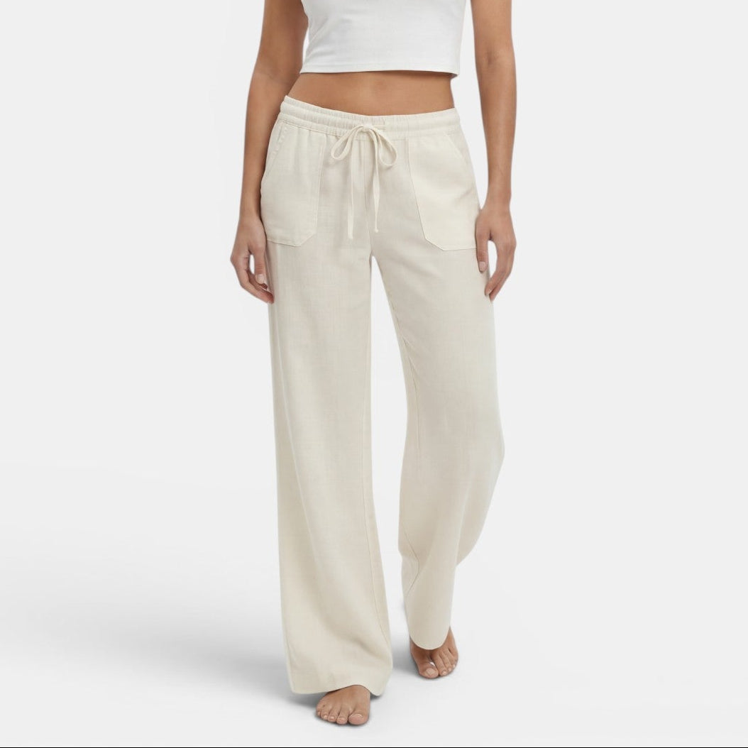 Pantalon large en lin femme