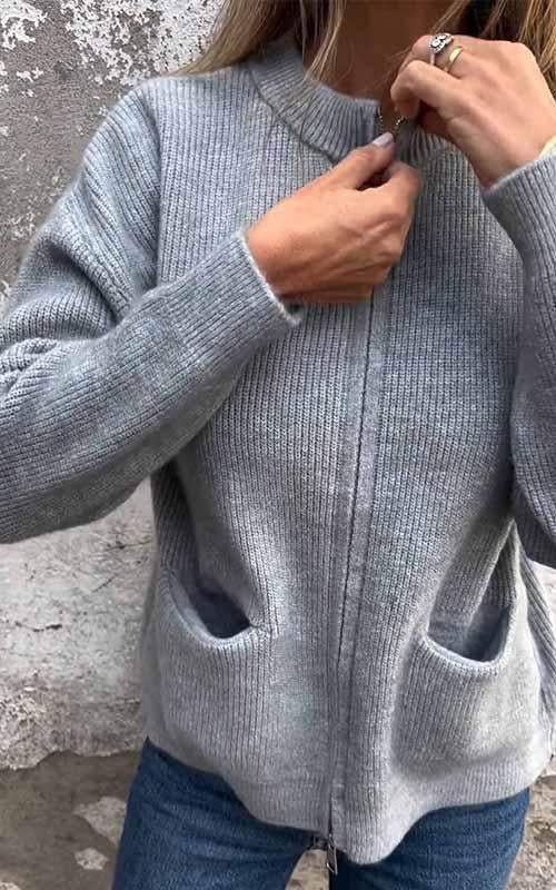 Gilet femme en maille douce et chaude au design intemporel 12