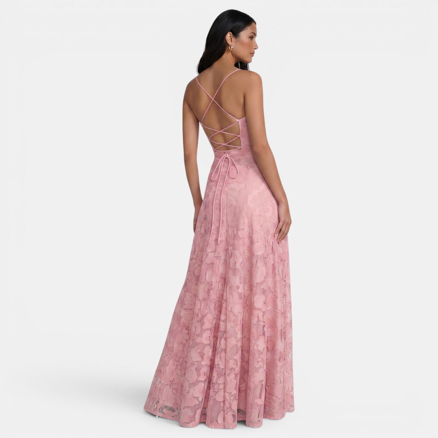 Robe moulante dos nu à nœuds sans manches élégante