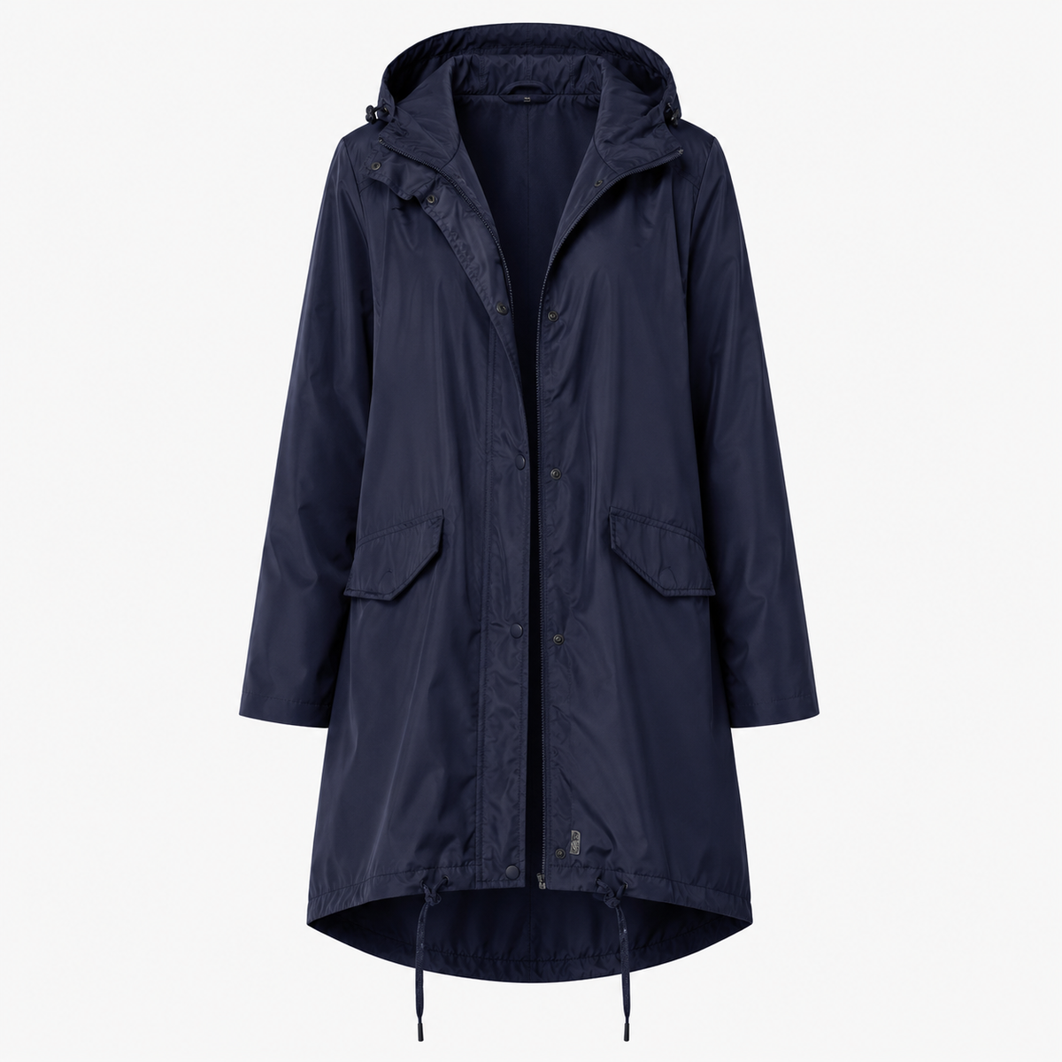 Manteau de pluie femme déperlant long et ample à capuche avec cordon de serrage 12