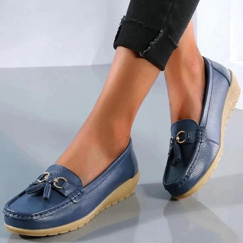 Mocassins femme en cuir respirant 1