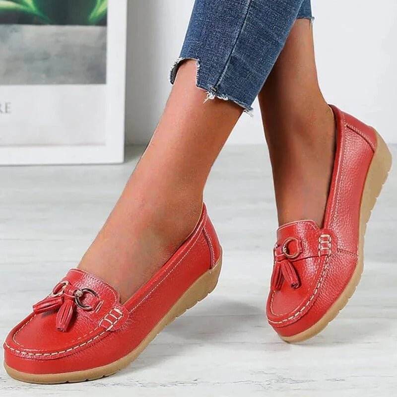Mocassins femme en cuir respirant 9