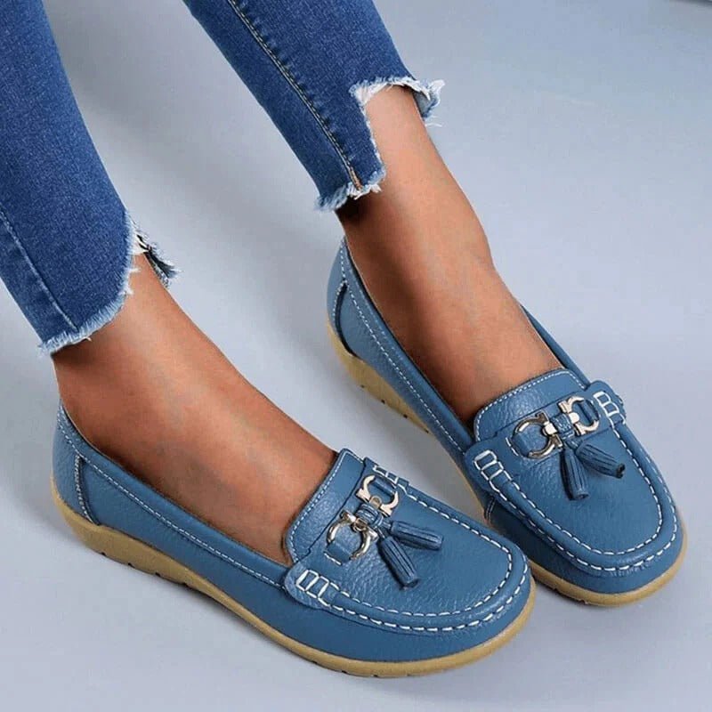 Mocassins femme en cuir respirant 2