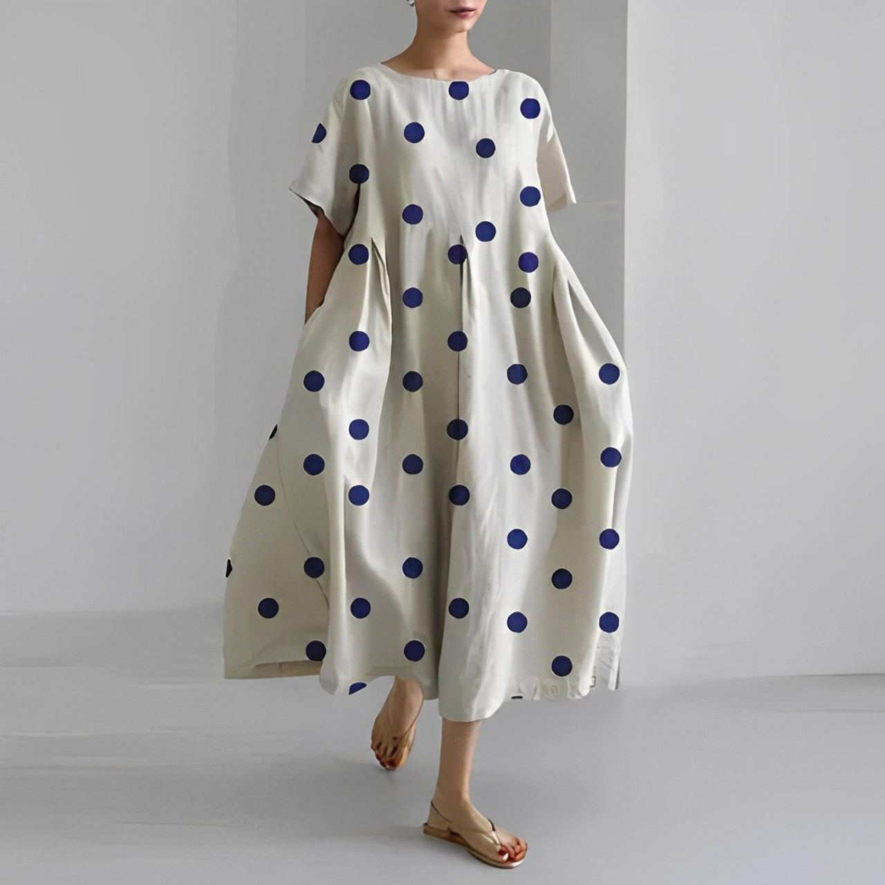 Robe midi ample à imprimé femme