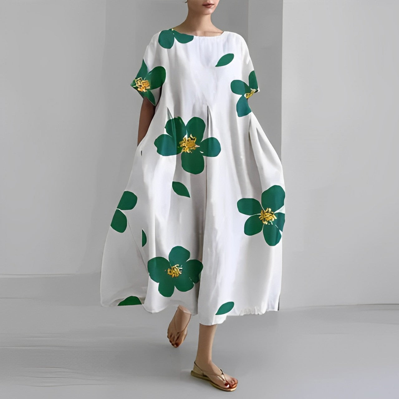 Robe midi ample à imprimé femme