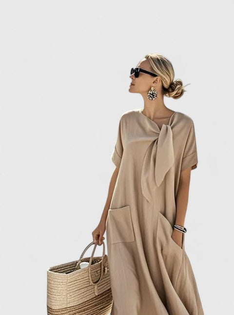 Robe maxi élégante d’été avec poches femme