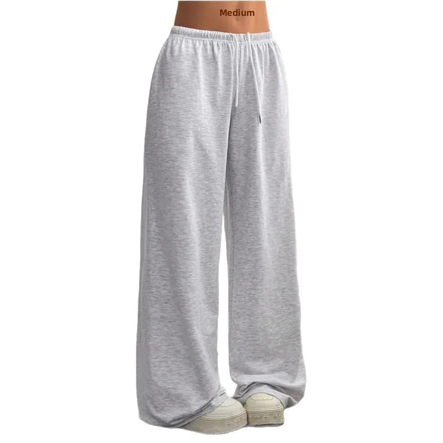 Pantalon de jogging femme large à taille élastique et cordon de serrage 3