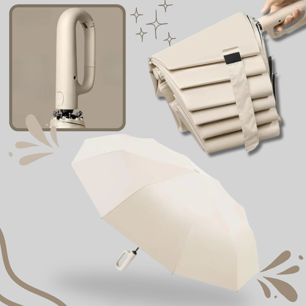 Parapluie pliant automatique tempête anti-vent à poignée ergonomique 8