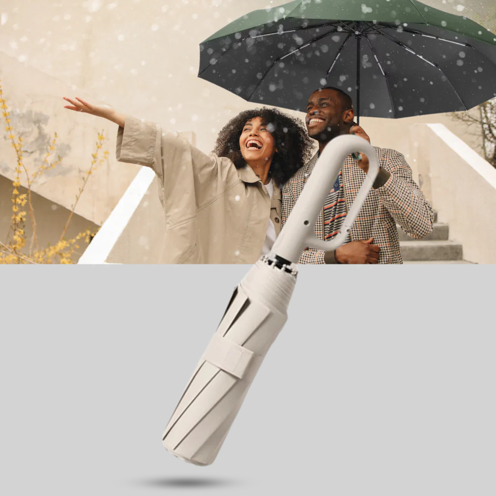 Parapluie pliant automatique tempête anti-vent à poignée ergonomique 9