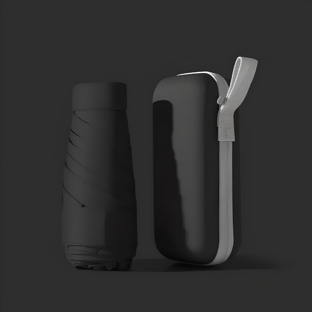 Parapluie pliant compact de poche avec étui déperlant et armature en acier 1