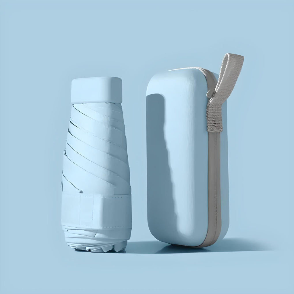 Parapluie pliant compact de poche avec étui déperlant et armature en acier 3