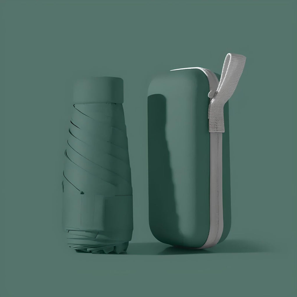 Parapluie pliant compact de poche avec étui déperlant et armature en acier 4