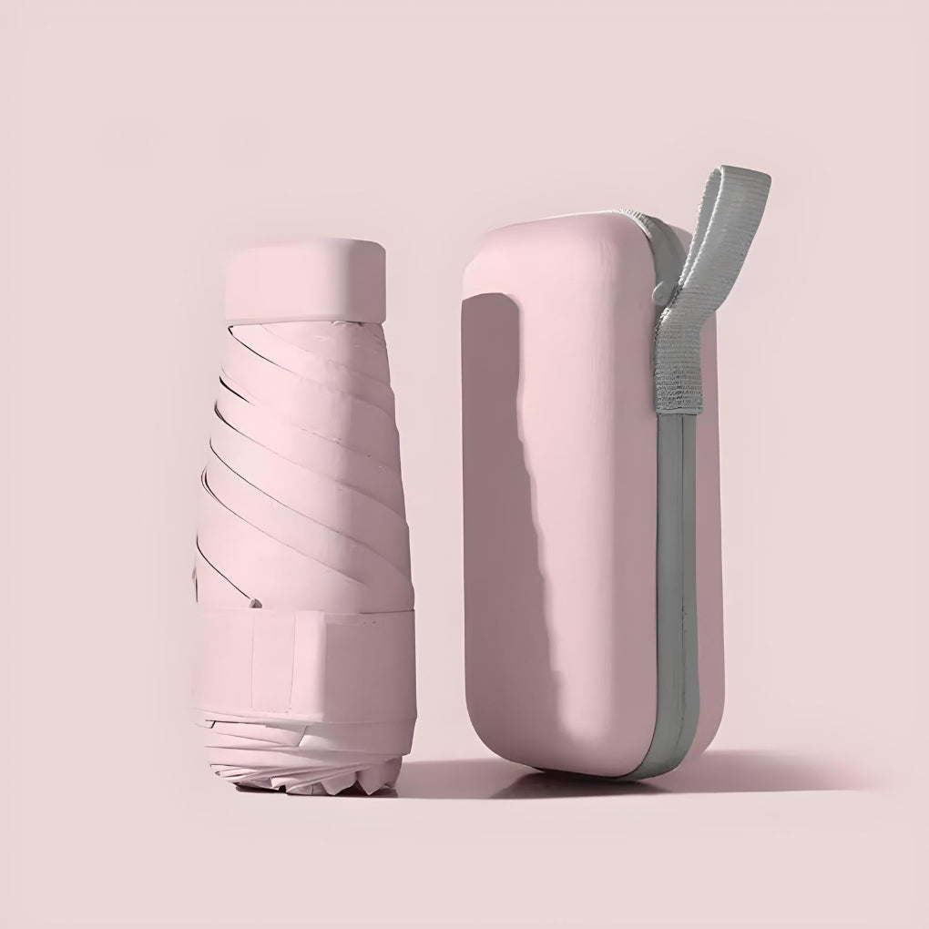 Parapluie pliant compact de poche avec étui déperlant et armature en acier 9