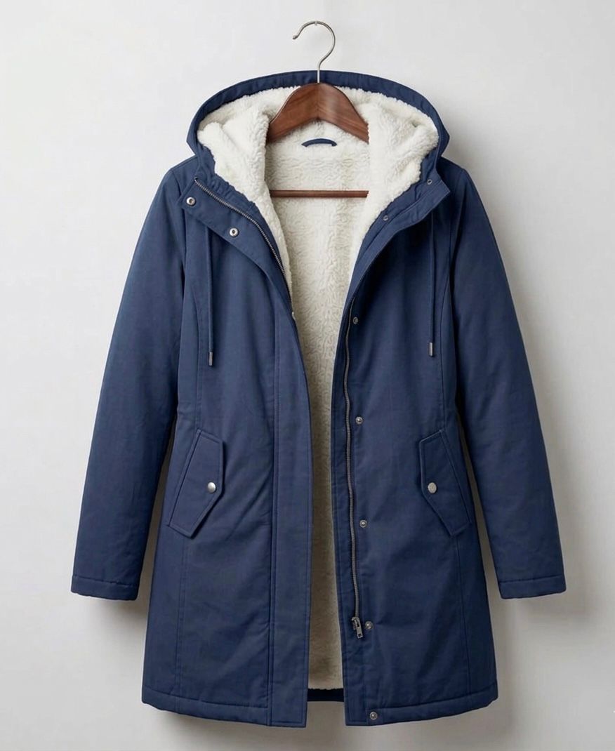 Parka d'hiver femme à capuche doublée polaire chaude et déperlante 1