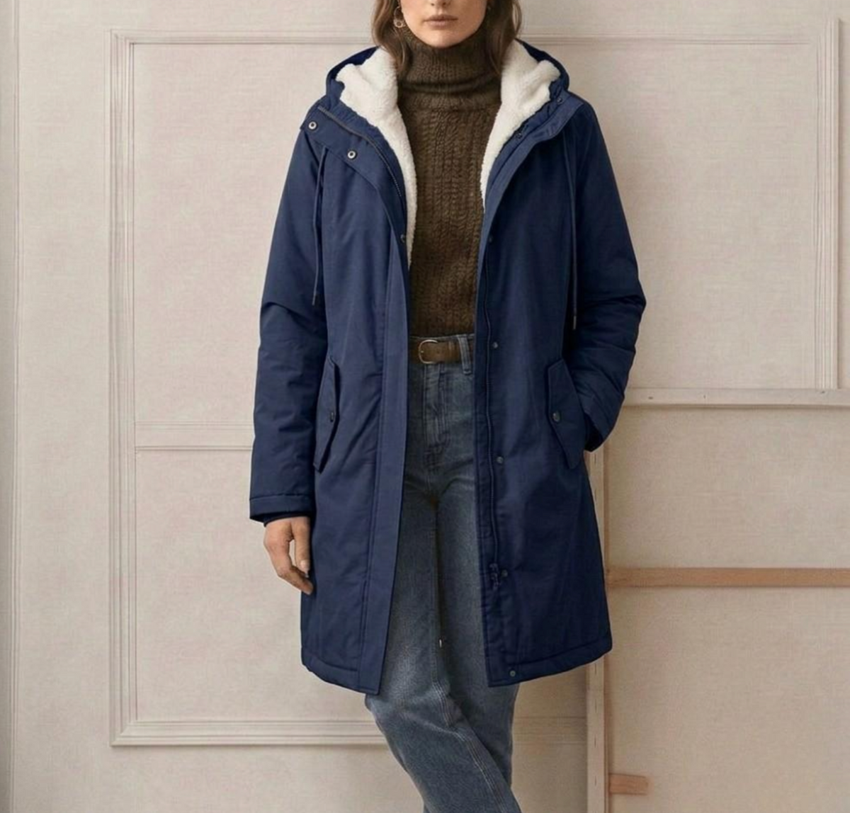 Parka d'hiver femme à capuche doublée polaire chaude et déperlante 10