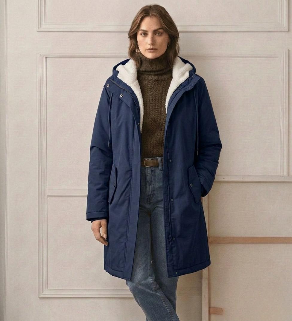 Parka d'hiver femme à capuche doublée polaire chaude et déperlante 11