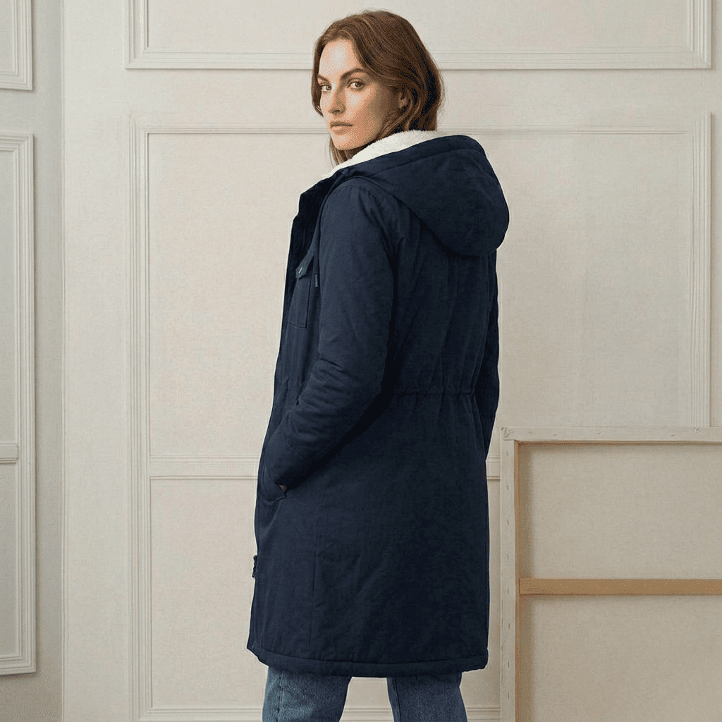 Parka d'hiver femme à capuche doublée polaire chaude et déperlante 12
