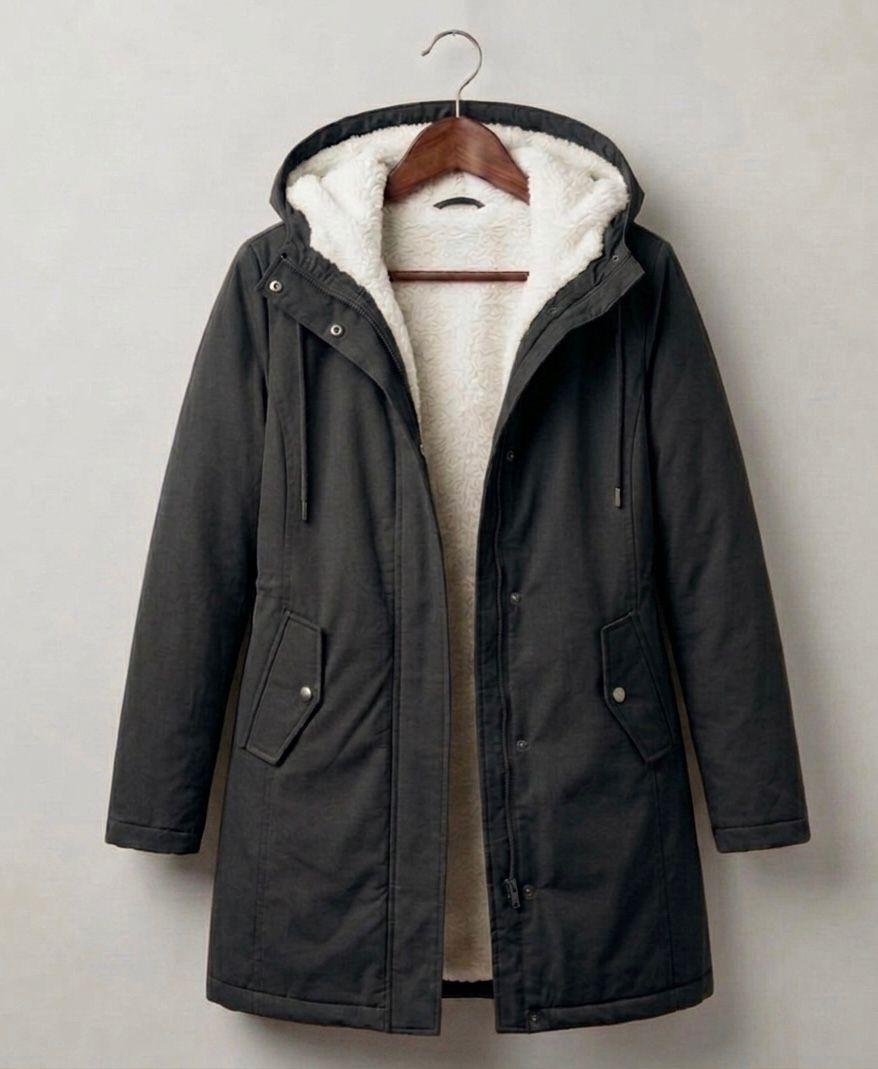 Parka d'hiver femme à capuche doublée polaire chaude et déperlante 2