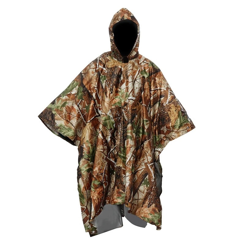 Poncho de pluie imperméable à capuche, poche avant et étui de rangement 6