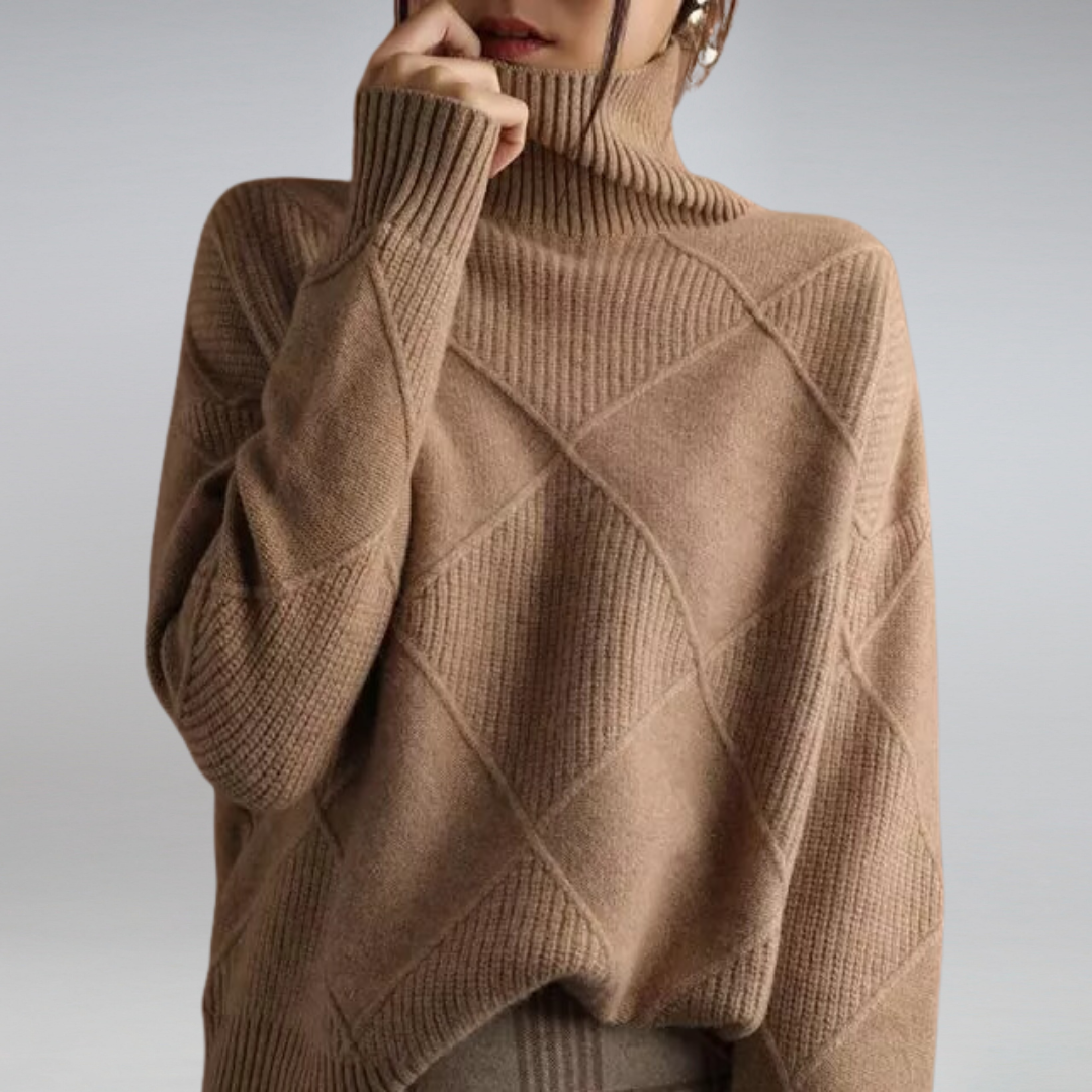 Pull col roulé femme en laine chaud et respirant 3