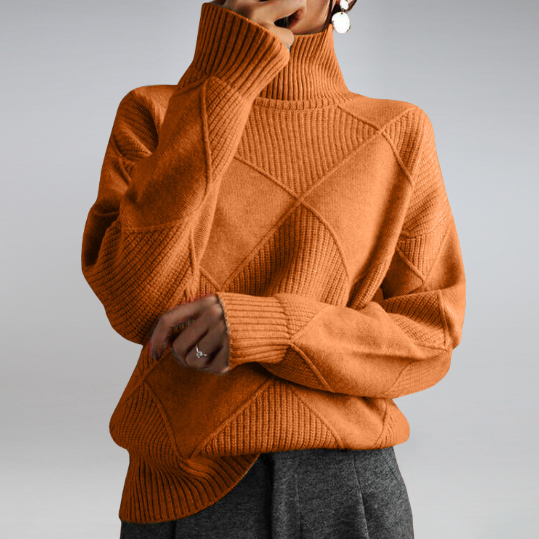 Pull col roulé femme en laine chaud et respirant 6