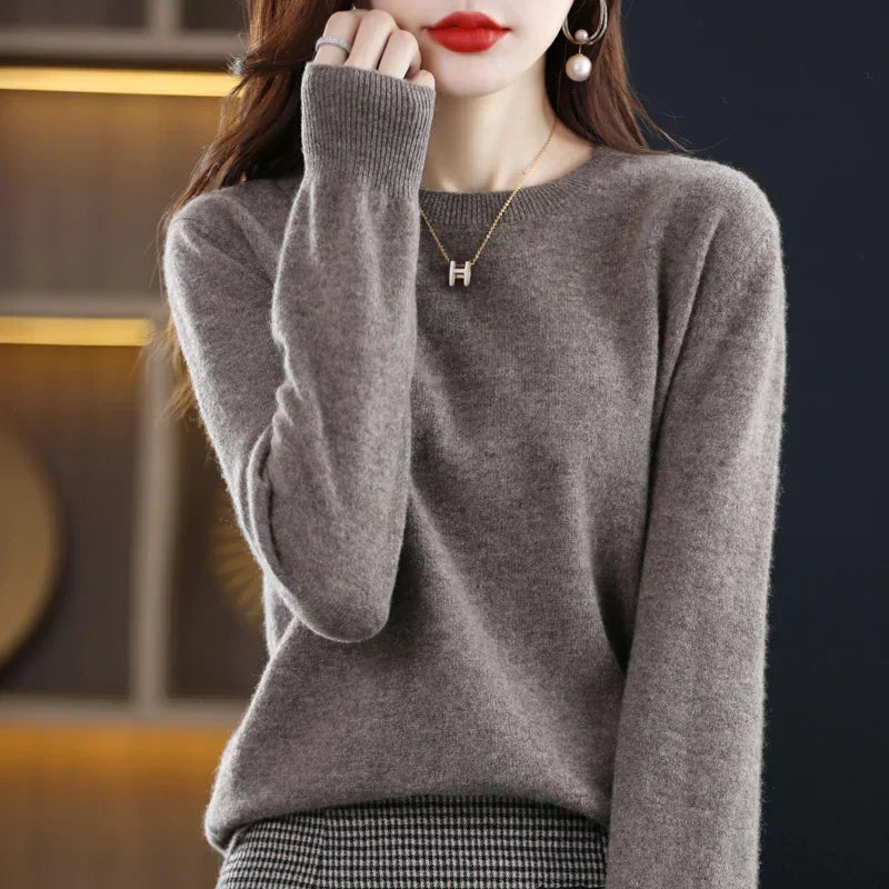 Pull en laine femme doux et chaud pour l'automne et l'hiver 21