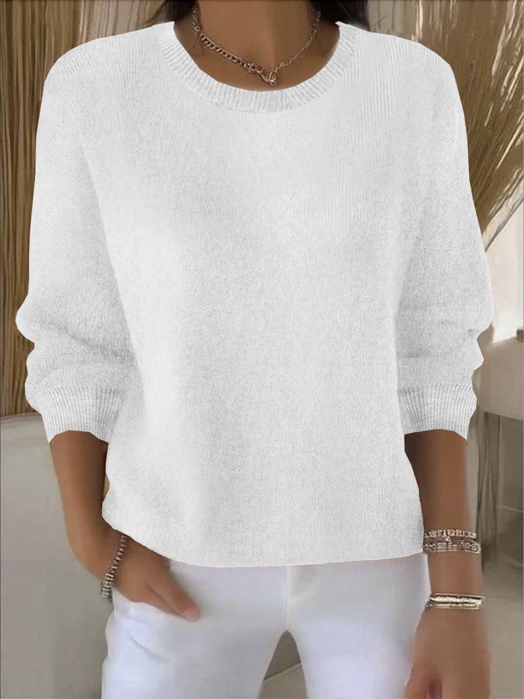 Pull en maille douce femme à coupe fluide 1