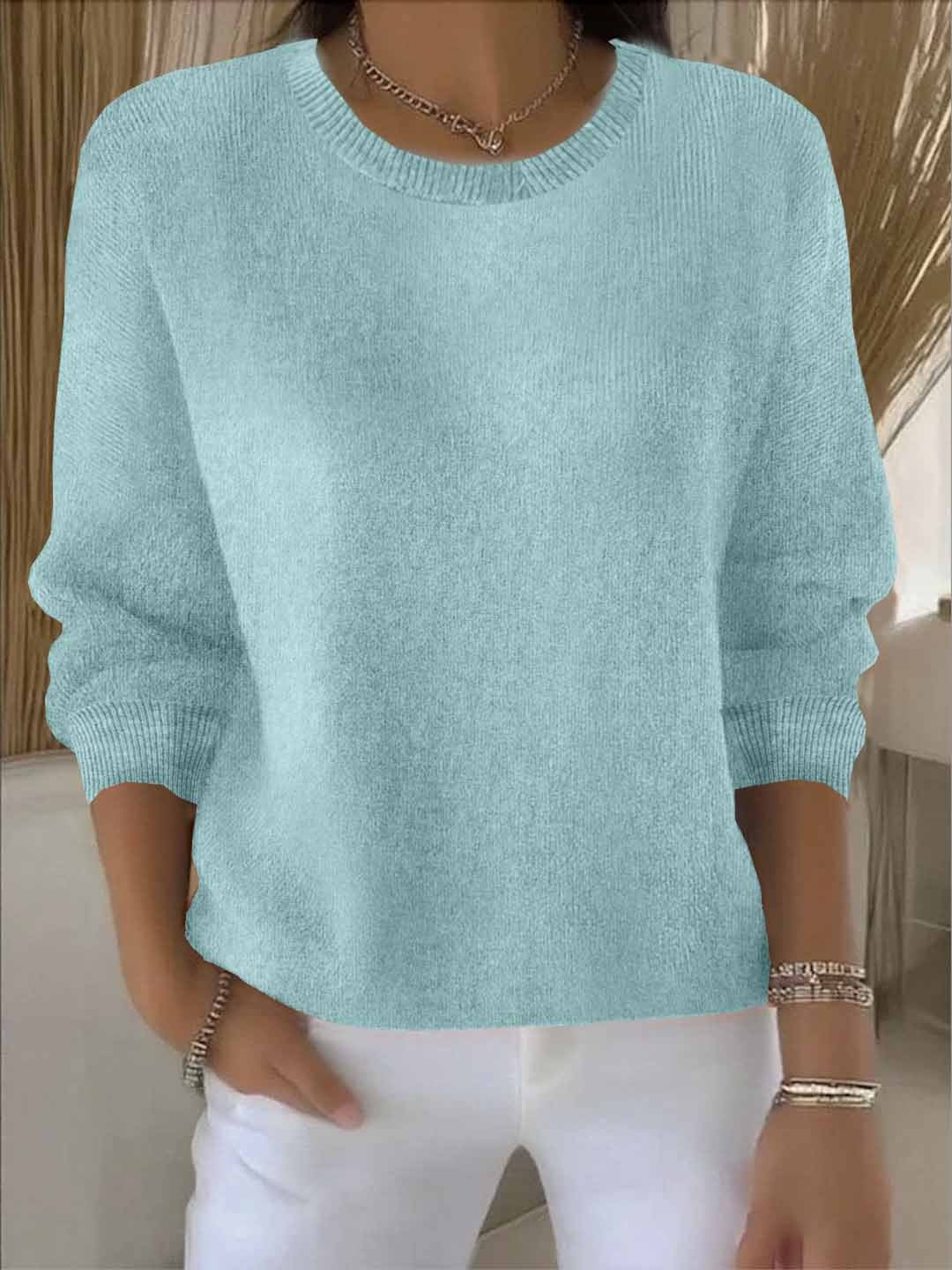 Pull en maille douce femme à coupe fluide 11