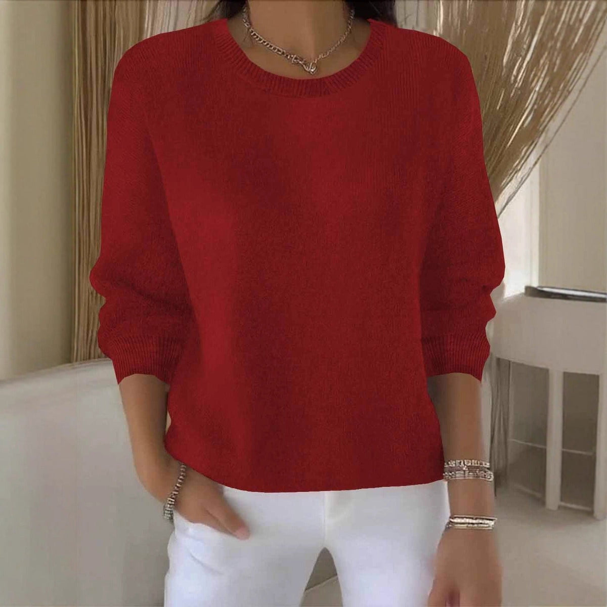 Pull en maille douce femme à coupe fluide 6