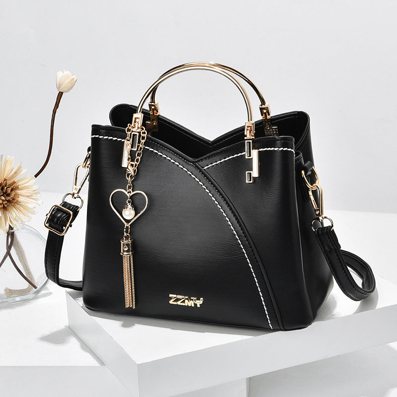 Sac à main femme en cuir compact avec bandoulière réglable 3
