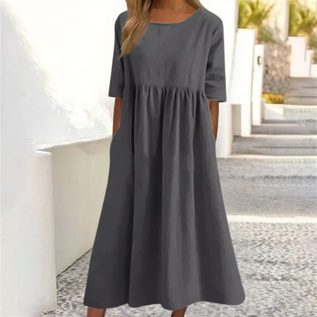 Robe midi d’été à coupe décontractée femme