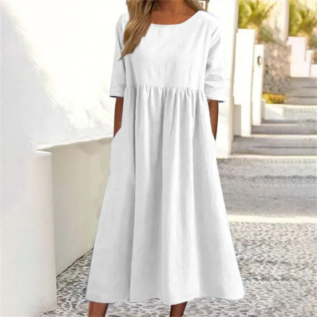 Robe midi d’été à coupe décontractée femme
