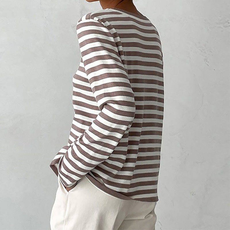 Sweat femme à rayures et coupe ample pour le quotidien 13