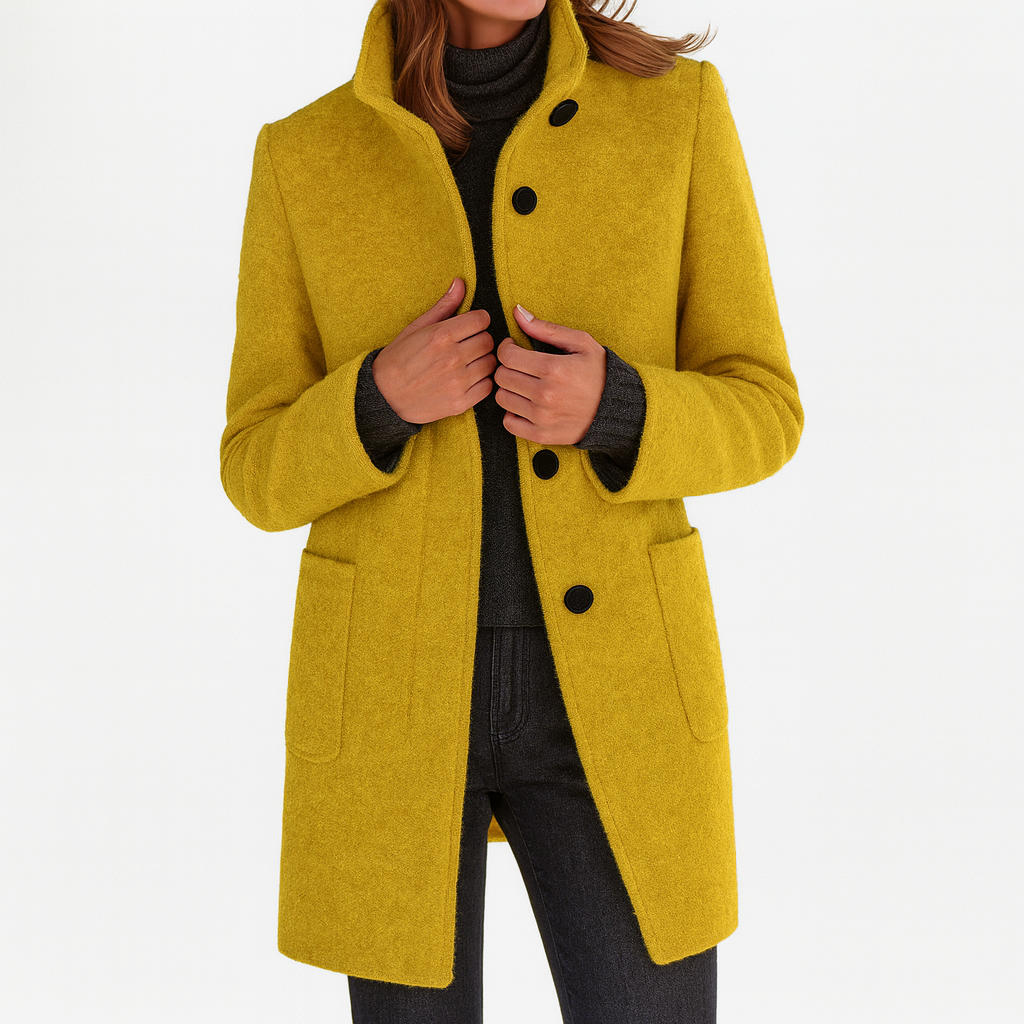 Veste d'hiver femme en laine à col montant 11
