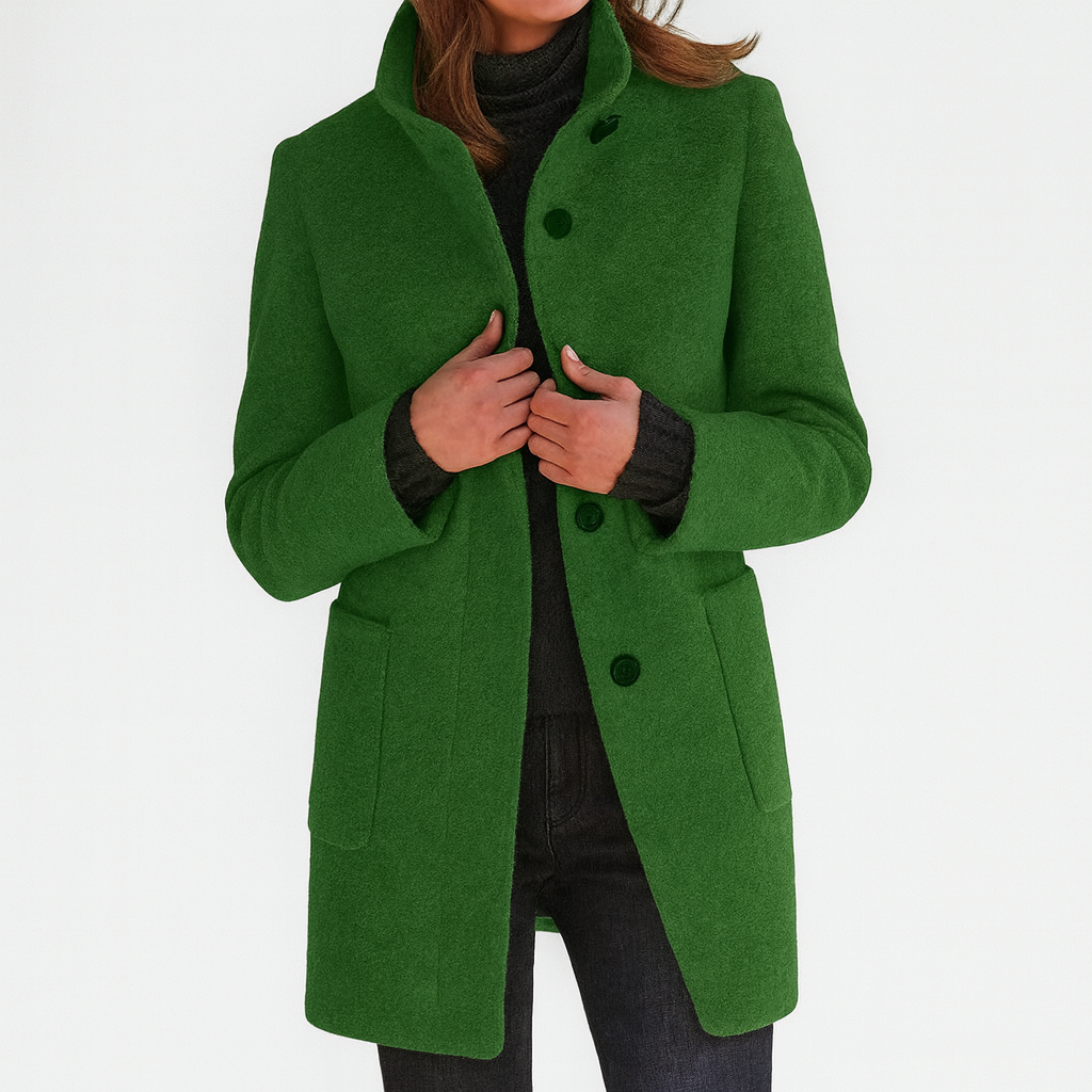 Veste d'hiver femme en laine à col montant 4