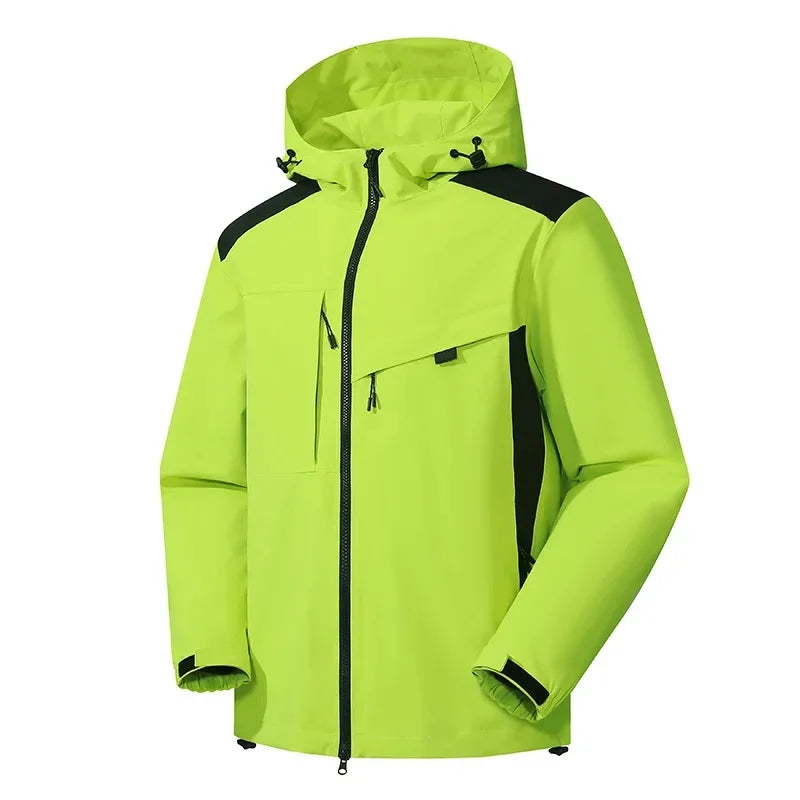 Veste de pluie imperméable femme à capuche, coutures étanchées et poches zippées 10