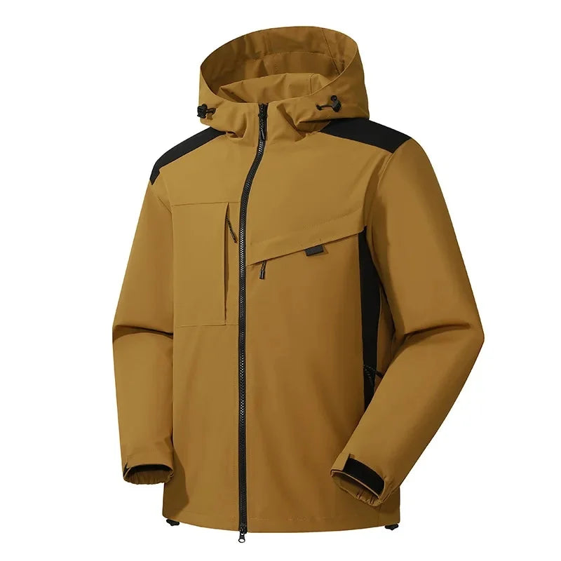 Veste de pluie imperméable femme à capuche, coutures étanchées et poches zippées 4