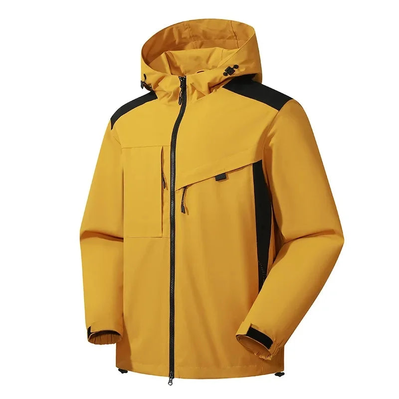 Veste de pluie imperméable femme à capuche, coutures étanchées et poches zippées 9