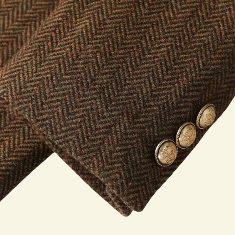 Veste en tweed femme cintrée à double boutonnage avec ceinture et manches trois-quarts 5
