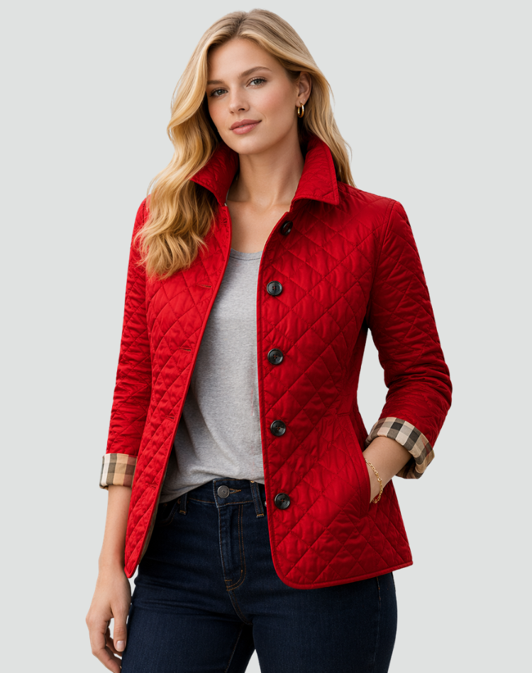 Veste matelassée femme boutonnée à col chemise 4