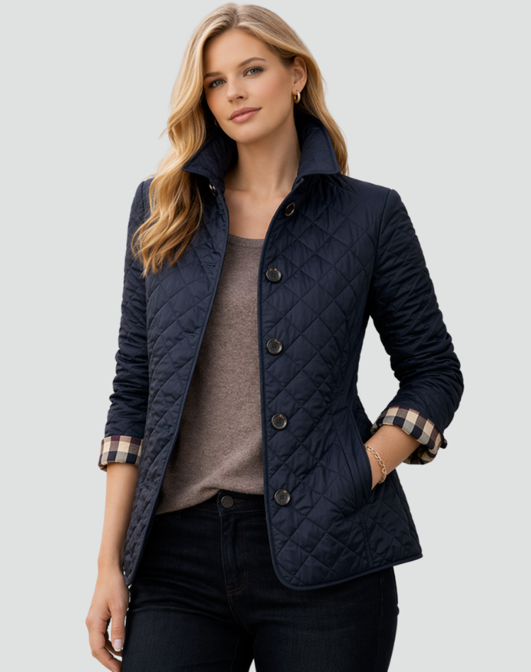 Veste matelassée femme boutonnée à col chemise 5