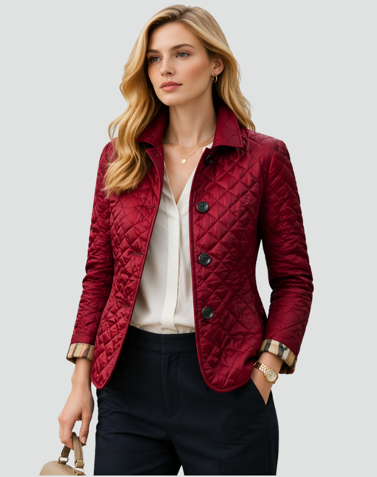 Veste matelassée femme boutonnée à col chemise 6