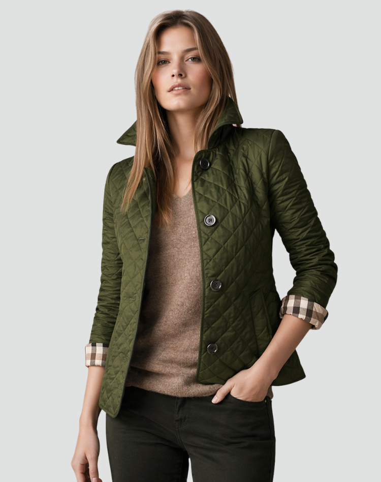 Veste matelassée femme boutonnée à col chemise 7